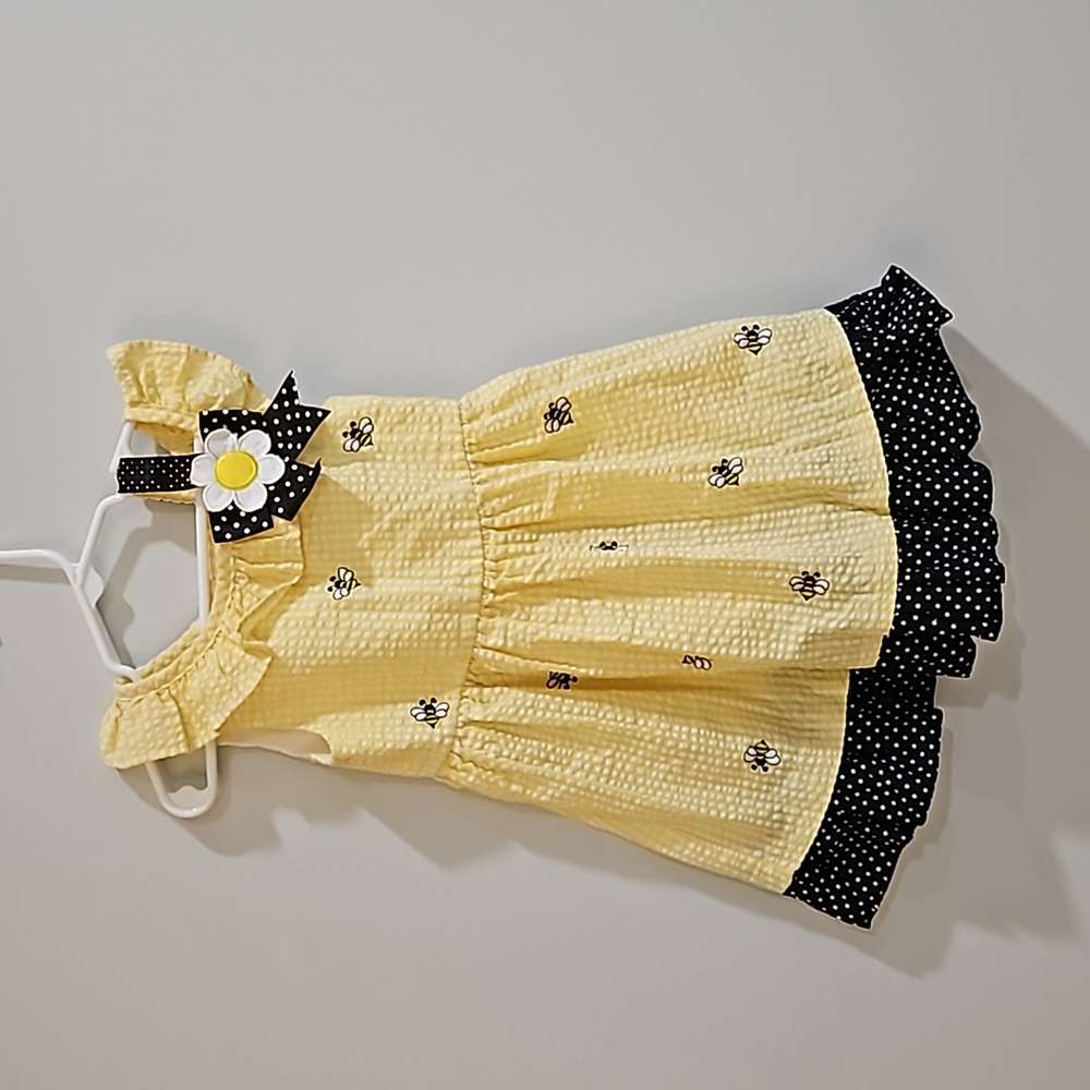 Yellow bee dress-3T
